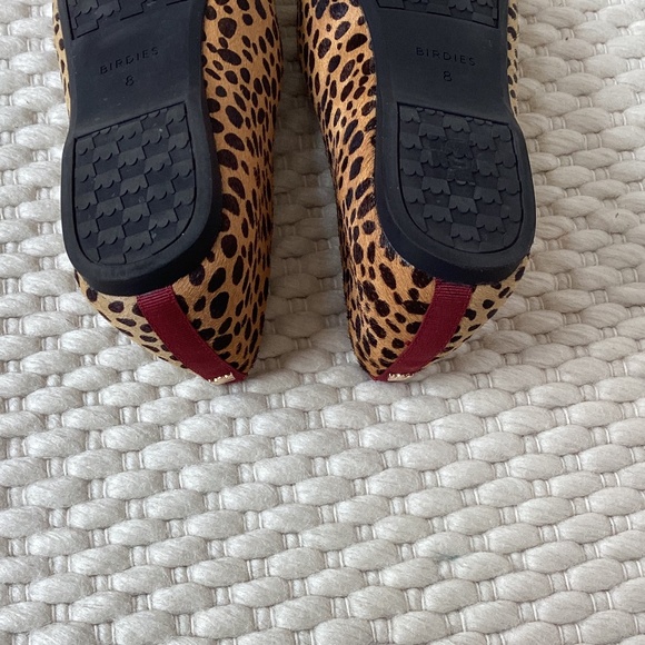 Birdies The Goldfinch Mini Cheetah Tipped Calf Hair Size 8 Ballet Flat Shoe NWOT - Picture 5 of 6
